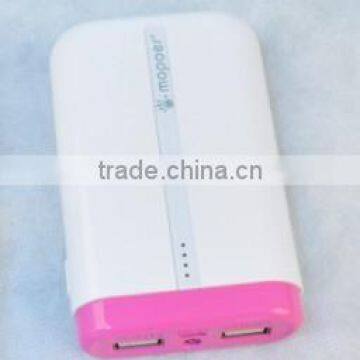 100% real capacity portable power banks with 7800mah A grade battery cell