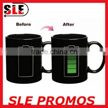 custom your design high quality magic ceramic cup,cold thermo color changing mug for promotional advertisement prensent gift