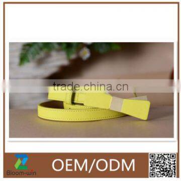 2016 fashion stylish PU ladies dress belt for woman with bowknot
