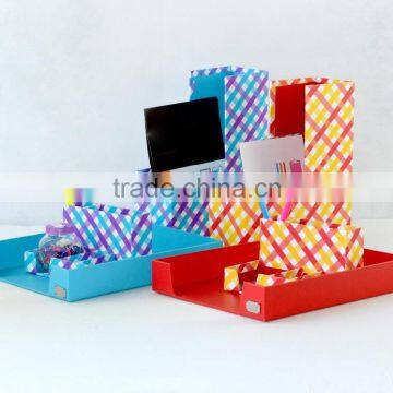 Paper Cardboard Printed desktop Organizer Stationery set
