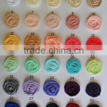 Chiffon Rose Fabric Flower,hair chiffon flower