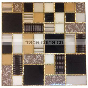 Foshan decorative polished crystal bathroom wall tile designs