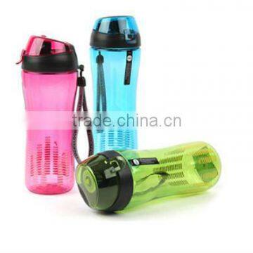 FDA plastic straw water bottle;school chrildren bottle;PC drinking waterbottle for out door