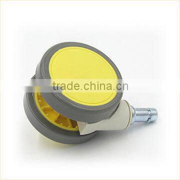 China Popular 65mm Yellow Nylon 360 Swivel Medical Caster photo-3
