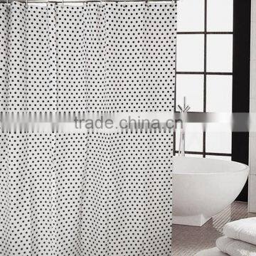 short shower curtain/polyester shower curtain/bathroom shower curtain