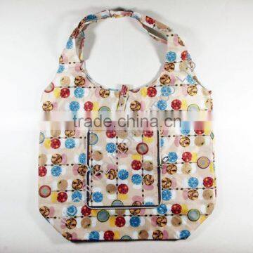 POCKET FOLDABLE SHOPPING BAG WITH CUTOMIZED PRINTING