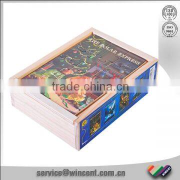 4 Types puzzles Educational Kids Wooden Puzzle Box