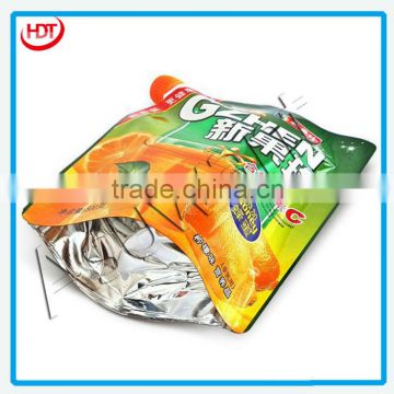 stand fruit jelly nylon pouch/ liquid stand up pouch with spout for food