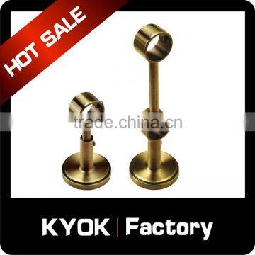 KYOK Double gloss white metal curtain pole,standard round shaped aluminium curtain rod wall bracket brackets 22-28mm