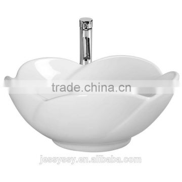 Resonable price sanitary ware flower shape bathroom porcelain sink S22