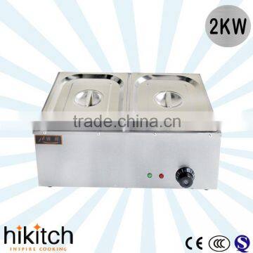 Commercial restaurant kitchen equipment table top 2KW 2 Pans electric bain marie food warmer