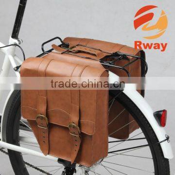 cheap leather bags/fake leather bicycle rear bag