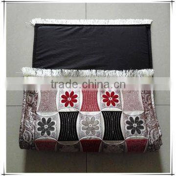 Memory foam backing Muslim chenille jacquard woven prayer rug