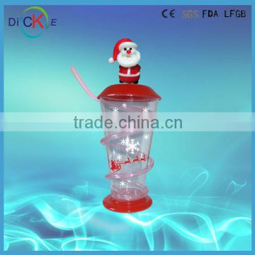 plastic straw cup with toy lid for promotion