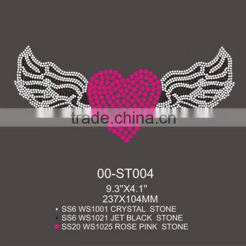 Beautiful Angel With Wings Design Rhinestone Stickers