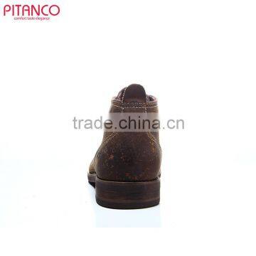 Crazy Horse Leather Lace-up Mens Engineer Boots photo-3