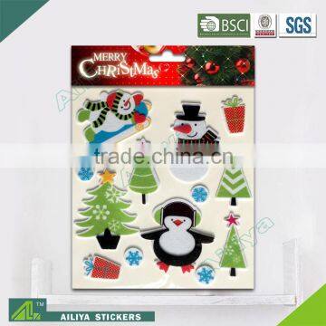 BSCI factory audit self adhesive lovely penguin style Eco-friendly decorative removable felt wall sticker