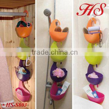 Colorful Portable Plastic Assembled Cabinet Hanging Basket Storage Cabinet in Bathroom or Kitchen