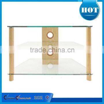 modern glass curved cheap wooden argo glass tv stand RA005