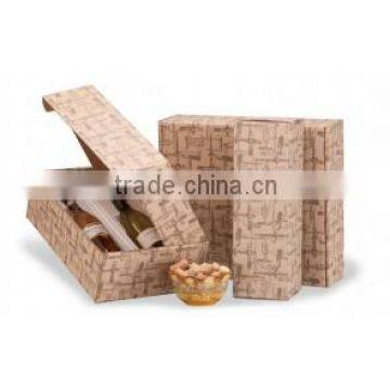 2016 new design kraft paper box for wine