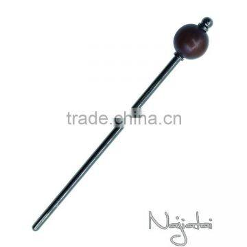 Japanese Vintage Wooden Hairpin Metal Chain Hair Stick