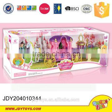 Fashion Carriage Toy Plastic Horse Carriage With Doll and Sofa photo-3