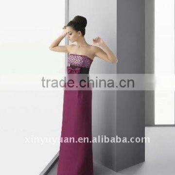 Strapless Strapless Stomacher Design Floor-Length Evening Dress AIE-019