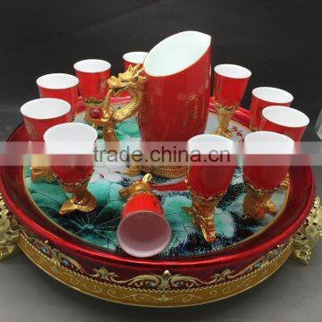 Factory direct wholesale red ceramic wine cup