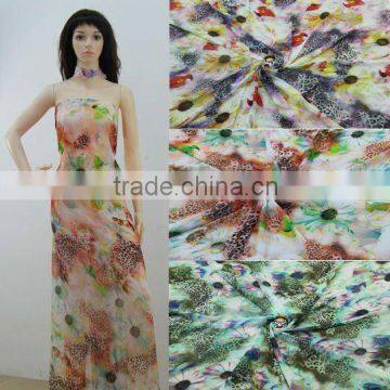 Fashional Flower 100% Polyester Digital Printed Fabric