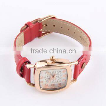 3 Atm Water Resistant Leather Watch Square Shaped Case