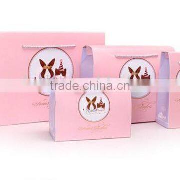 Beautiful high end ribbon solid cardboard box for clothes packaging gift