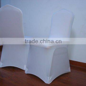 Beautiful white spandex chair cover for wedding