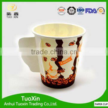 Flexo printed single wall tea cups with handle