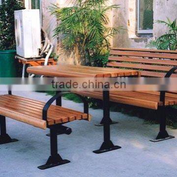 Recycled plastic picnic table wooden outdoor table with two benches