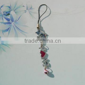 Made in China custom metal wedding gifts cell phone strap