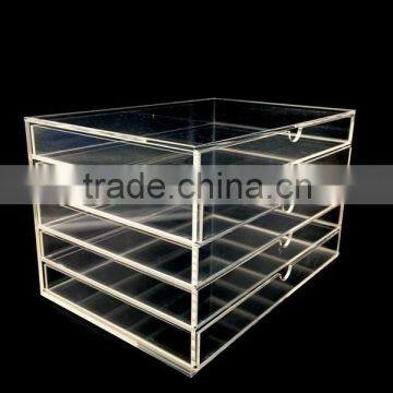 Custom Acrylic Jewelry Box With 5 Drawers
