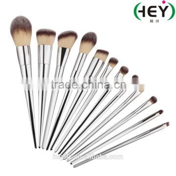 Hot Selling Gold Silver Tapered Handle 12PCS Luxury Makeup Brush Set