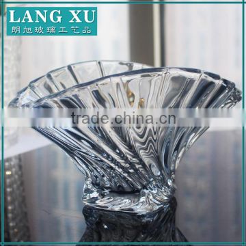 Wholesale high quality flower shape glass fruit plate