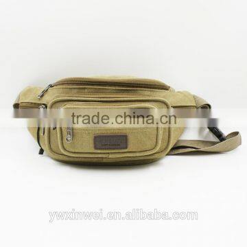 Outdoors Hiking waist bag with many pockets, the popular canvas waist bag