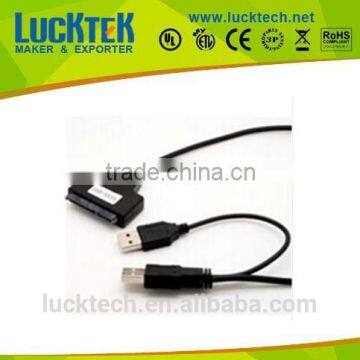 SATA to Dual USB Cable, for 2.5" HDD Cable, Dual USB to SATA 22pin Cable