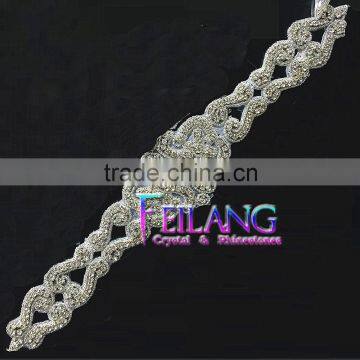 Symmetrical on both sides wedding belt Crystal Rhinestone Applique