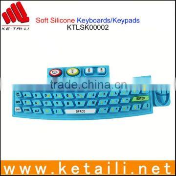 CE/FCC/ROHS Silicone Bluetooth keyboard