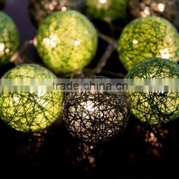 LED Christmas Lights, cotton ball light string, party decoration yarn ball light string