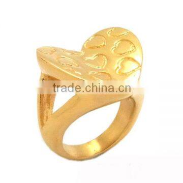 316L best selling casting rings heart shapd stainless steel jewelry latest gold rings design for women with price (LR9220-2)