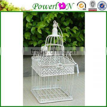 Antique Metal White Square Outdoor Set Of 2/S Bird Cage For Wedding Decoration TS05 G00 C00 X00 PL08-5847