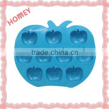 Apple Shape Ice Cube Tray Stirrer Plastic TPR Tray Jelly Chocolate Maker Lemon