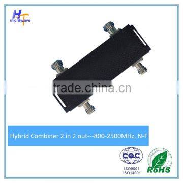 800 - 2500MHz 3dB Hybrid Coupler hybrid combiner 2 2 hybrid combiner