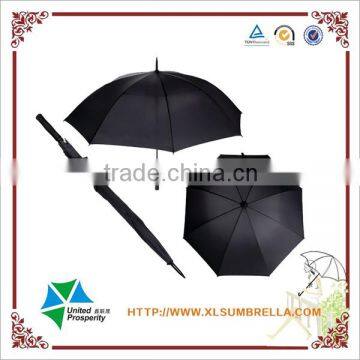 Top quality black business gentleman fiberglass golf umbrella