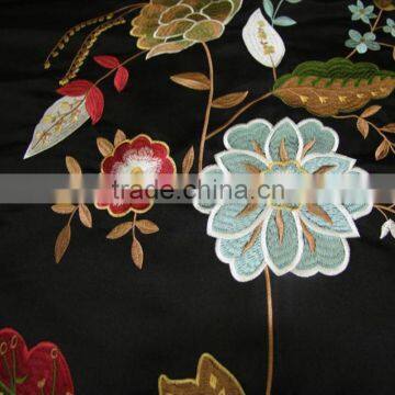 silk satin embroidered fabric