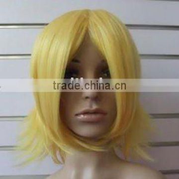 Cheap Synthetic Men short Japanese Golden Cosplay Wig